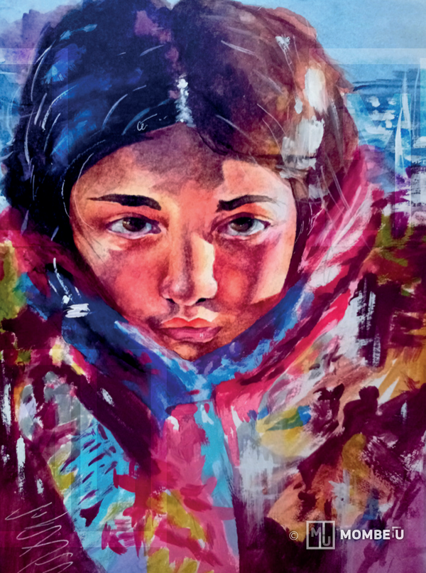 Retrato de niña nativo americana